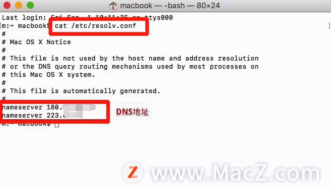 苹果电脑如何查看本机IP地址和DNS？